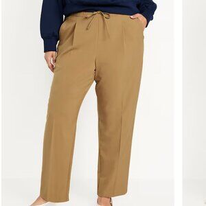 NWT Old Navy High-Waisted Billie Straight Trouser XL tan pull on pants